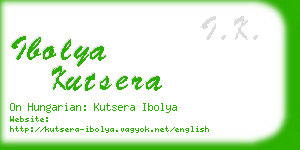 ibolya kutsera business card